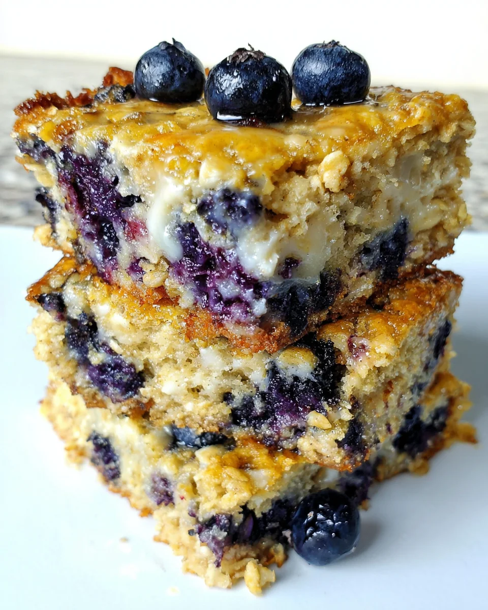 Healthy Yogurt Oat Blueberry Breakfast Cake Delights!