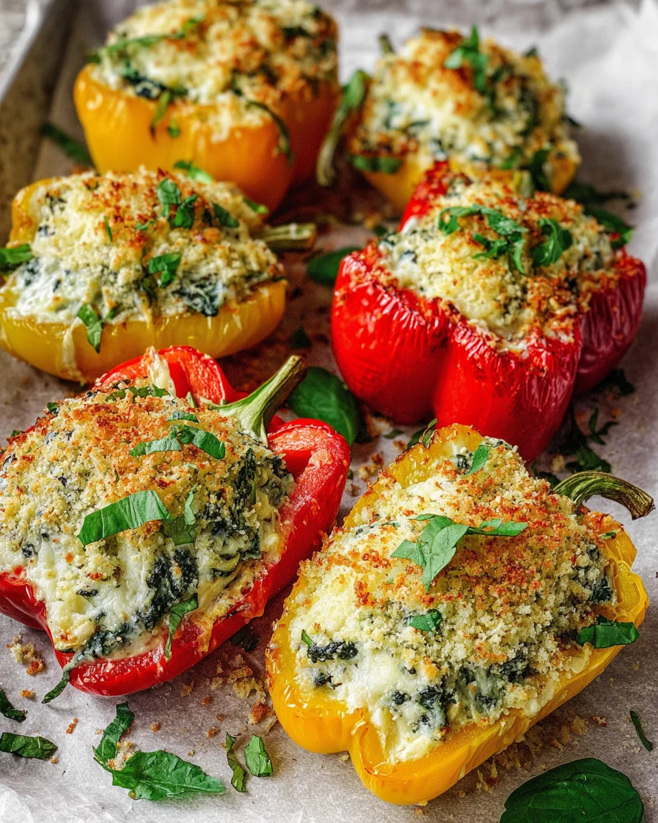 Herby Ricotta Stuffed Peppers