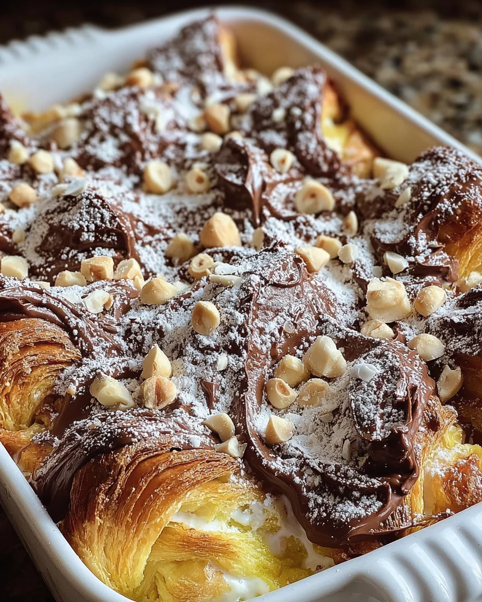 Chocolate Hazelnut Croissant Bake
