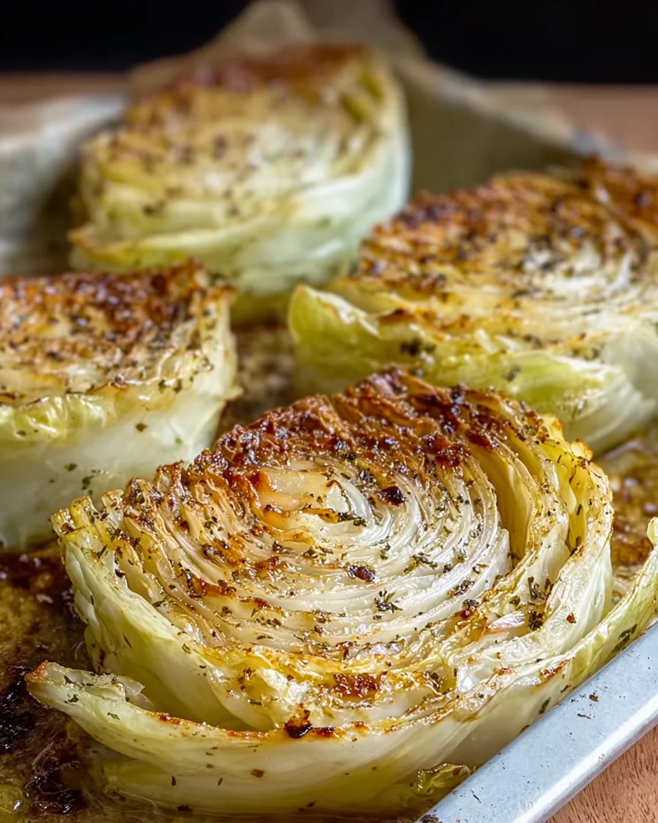 Oven Roasted Garlic Cabbage Steaks