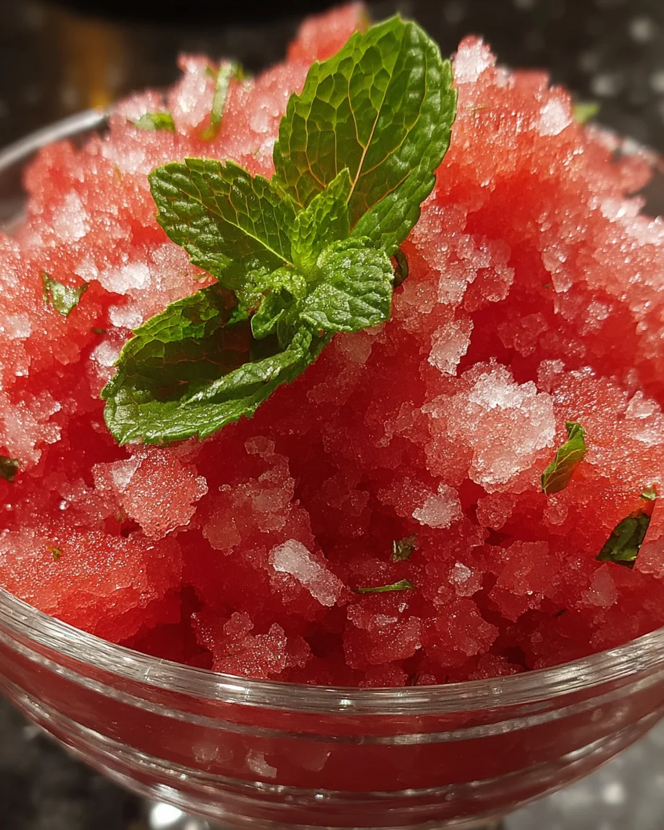 Mint Watermelon Granita Treat