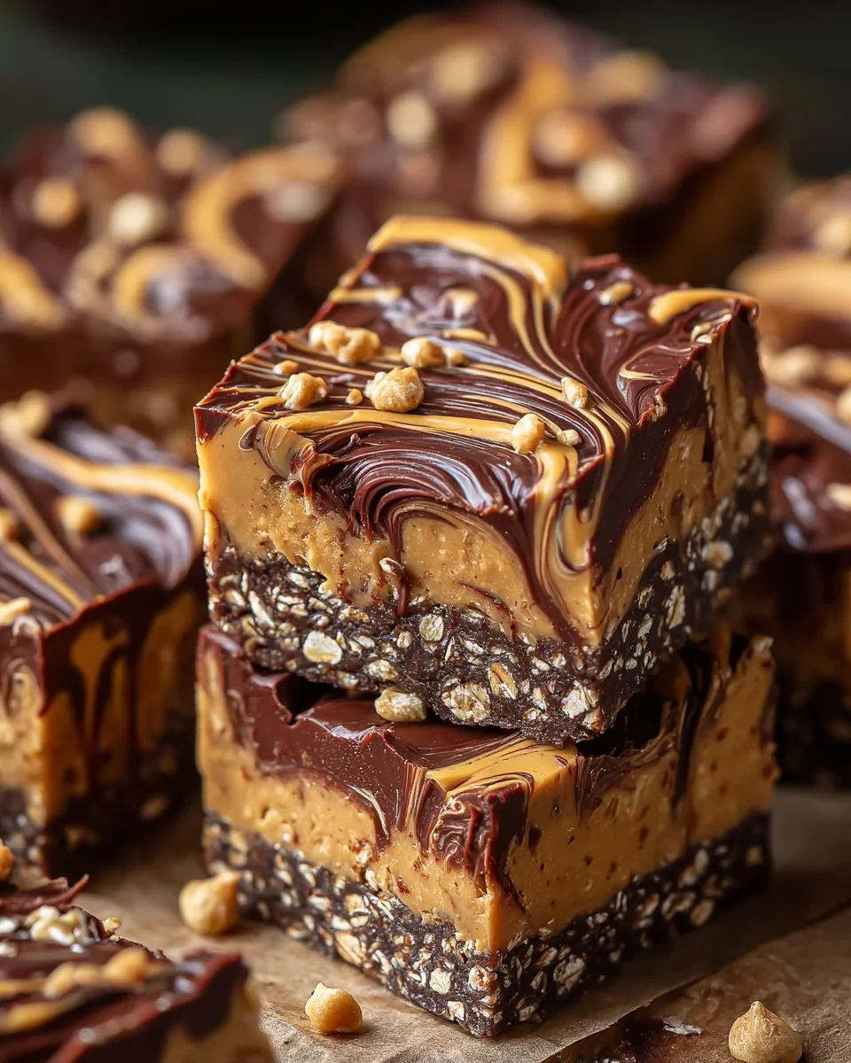 No Bake Chocolate Peanut Bars