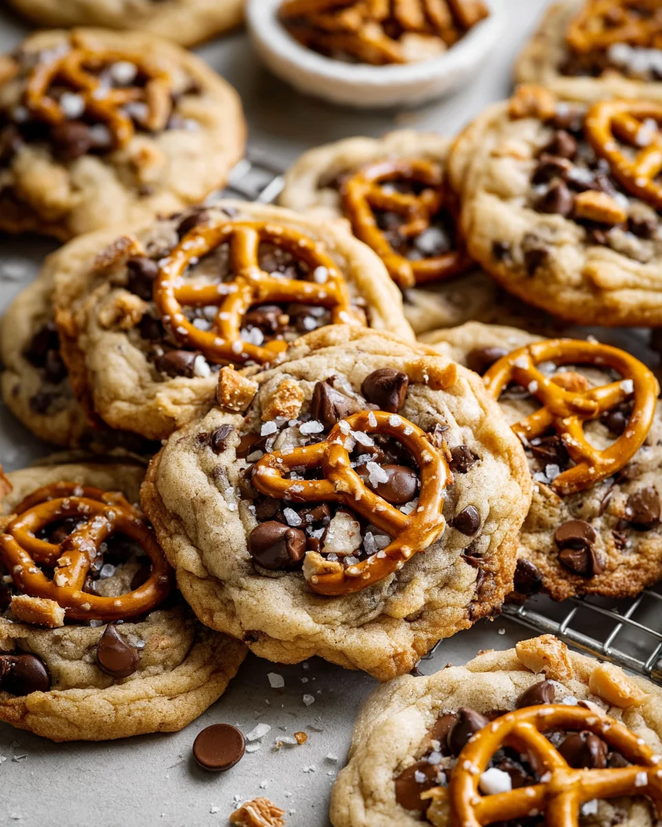 Pretzel Toffee Chocolate Chip Cookies