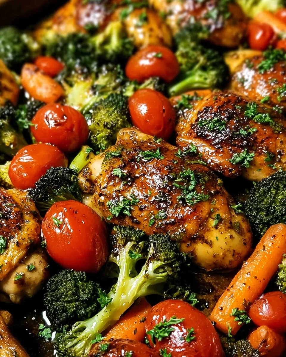 Balsamic Chicken and Veggie Sheet Pan