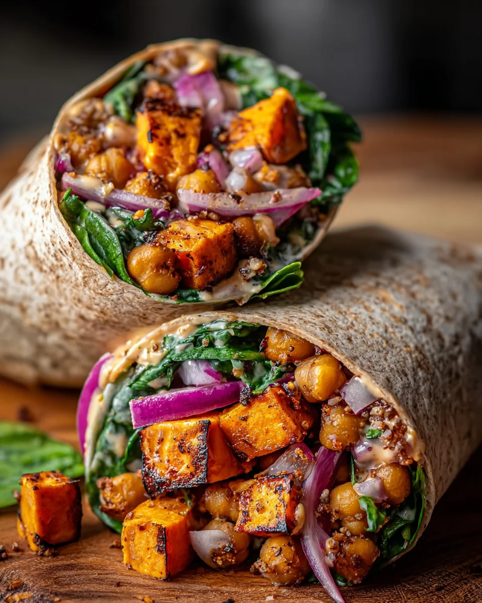 Sweet Potato Chickpea Protein Wrap