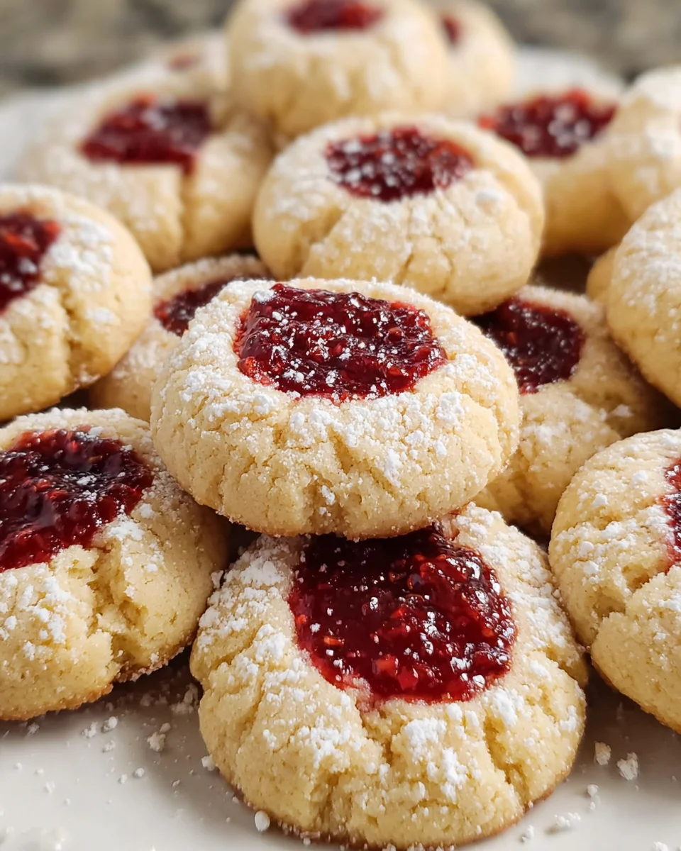 Raspberry Jam Thumbprint Cookies