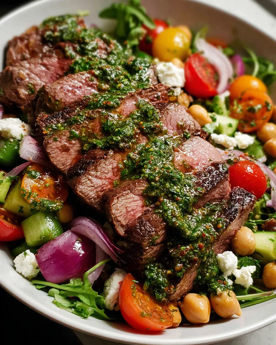 Steak Chimichurri & Dense Bean Salad