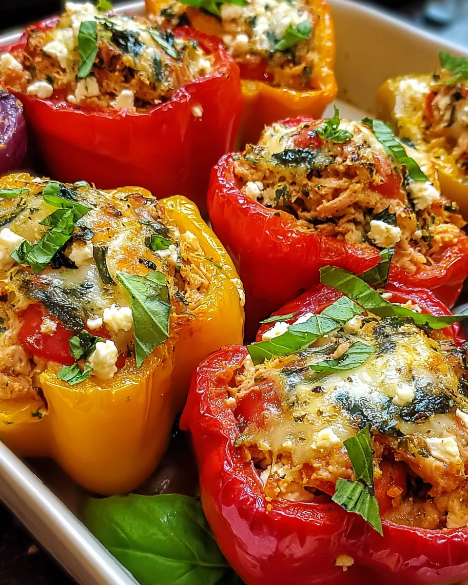 Mediterranean Tuna Stuffed Peppers