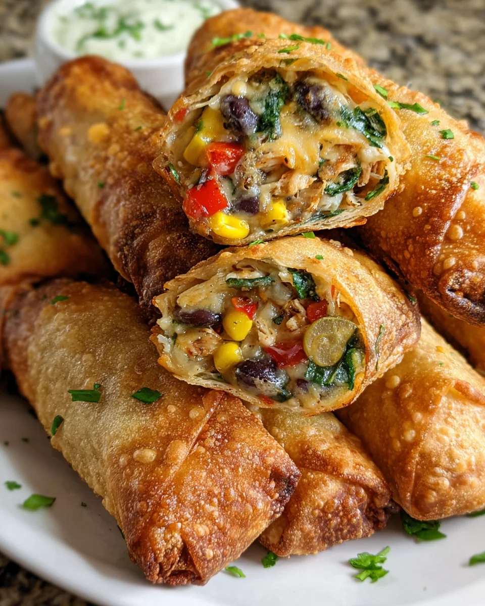 Southwest Chicken Egg Rolls