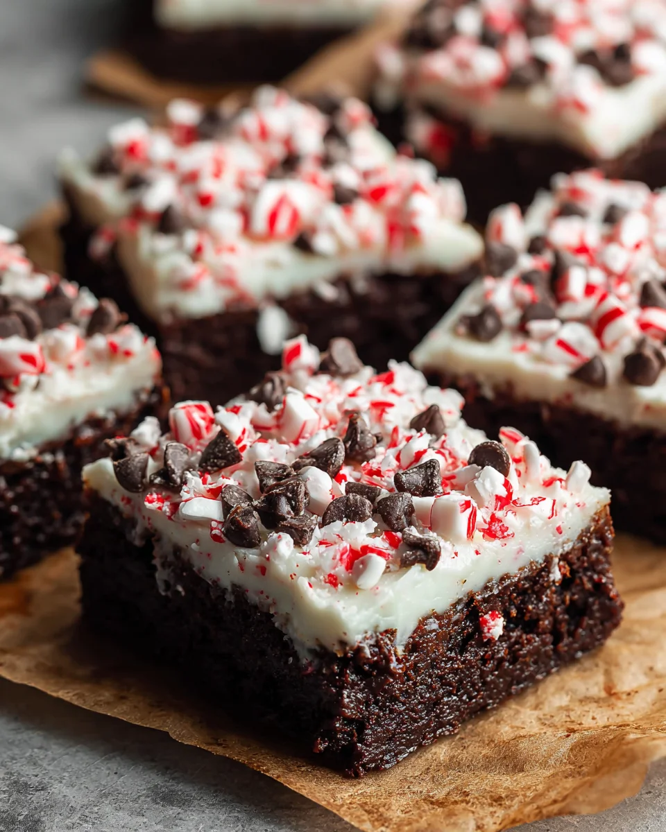 Peppermint Brownies Chocolate Frosted