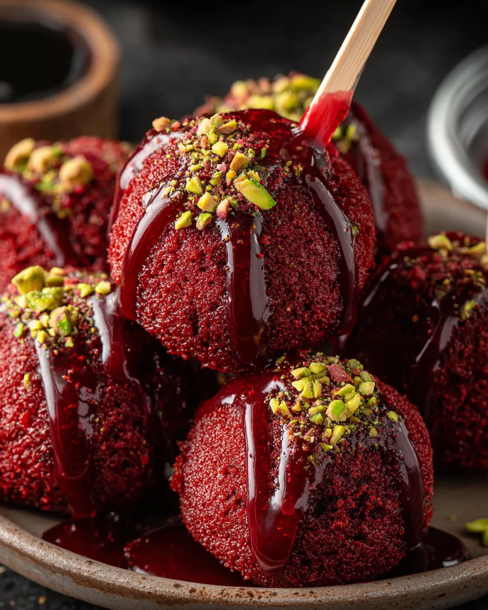 Cherry Red Velvet Pancake Pops