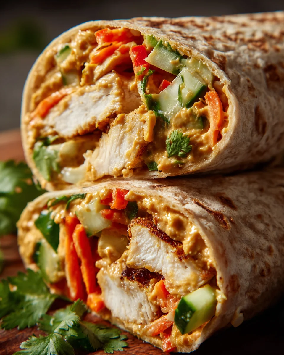 Protein Packed Chicken Curry Wrap