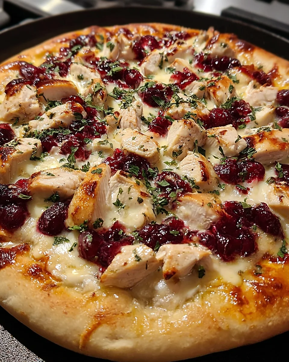 Cranberry Chicken & Brie Pizza