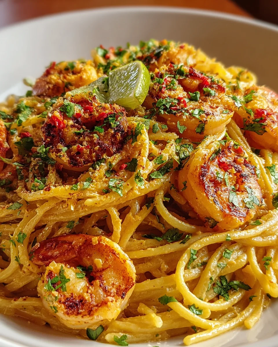 Creamy Coconut Shrimp Pasta