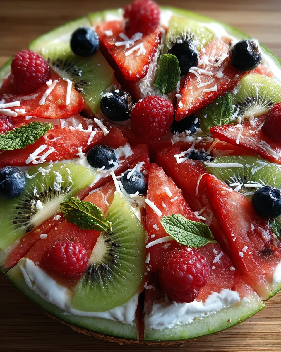 Watermelon Pizza Yogurt Fruit