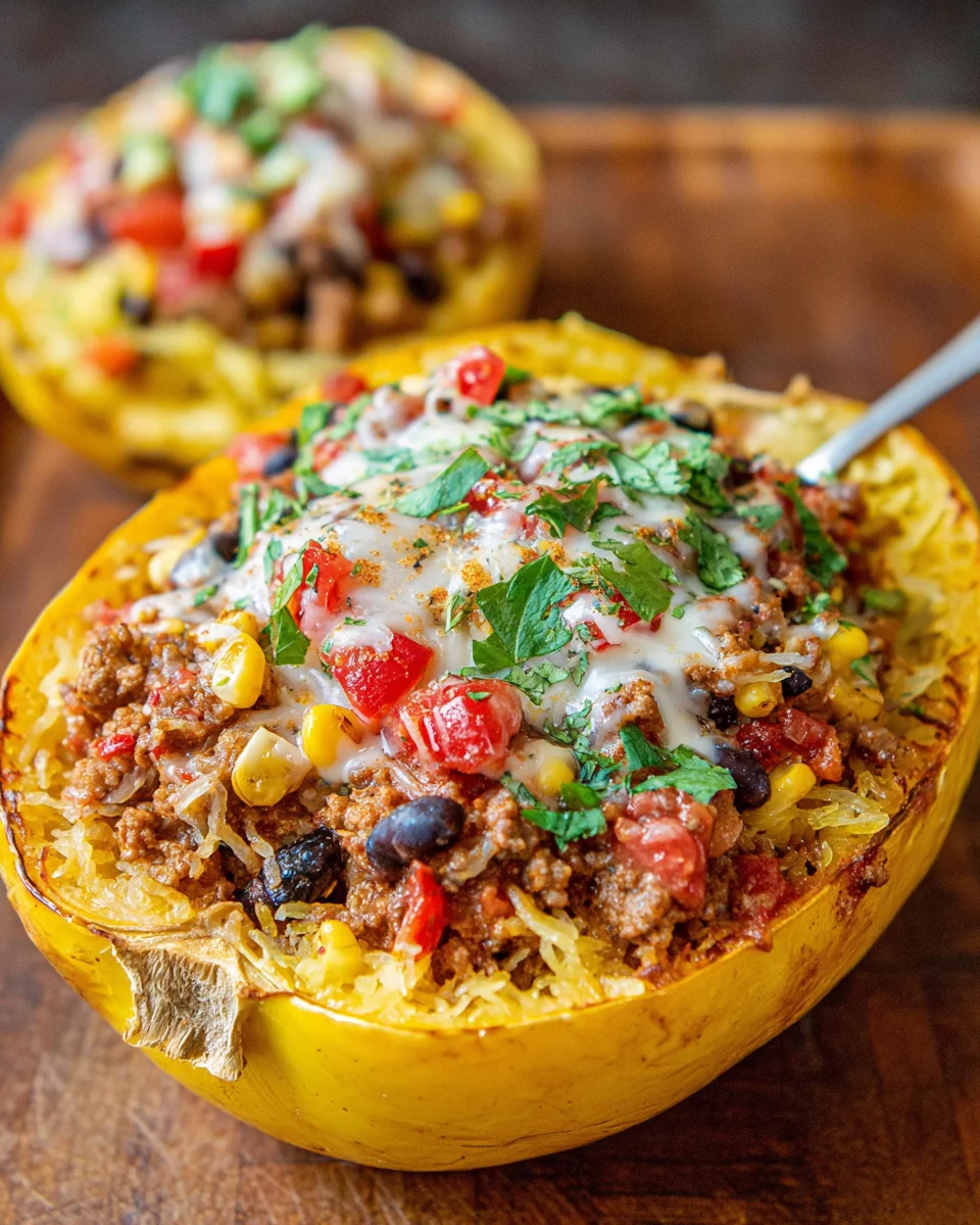 Southwest Taco Stuffed Spaghetti Squash