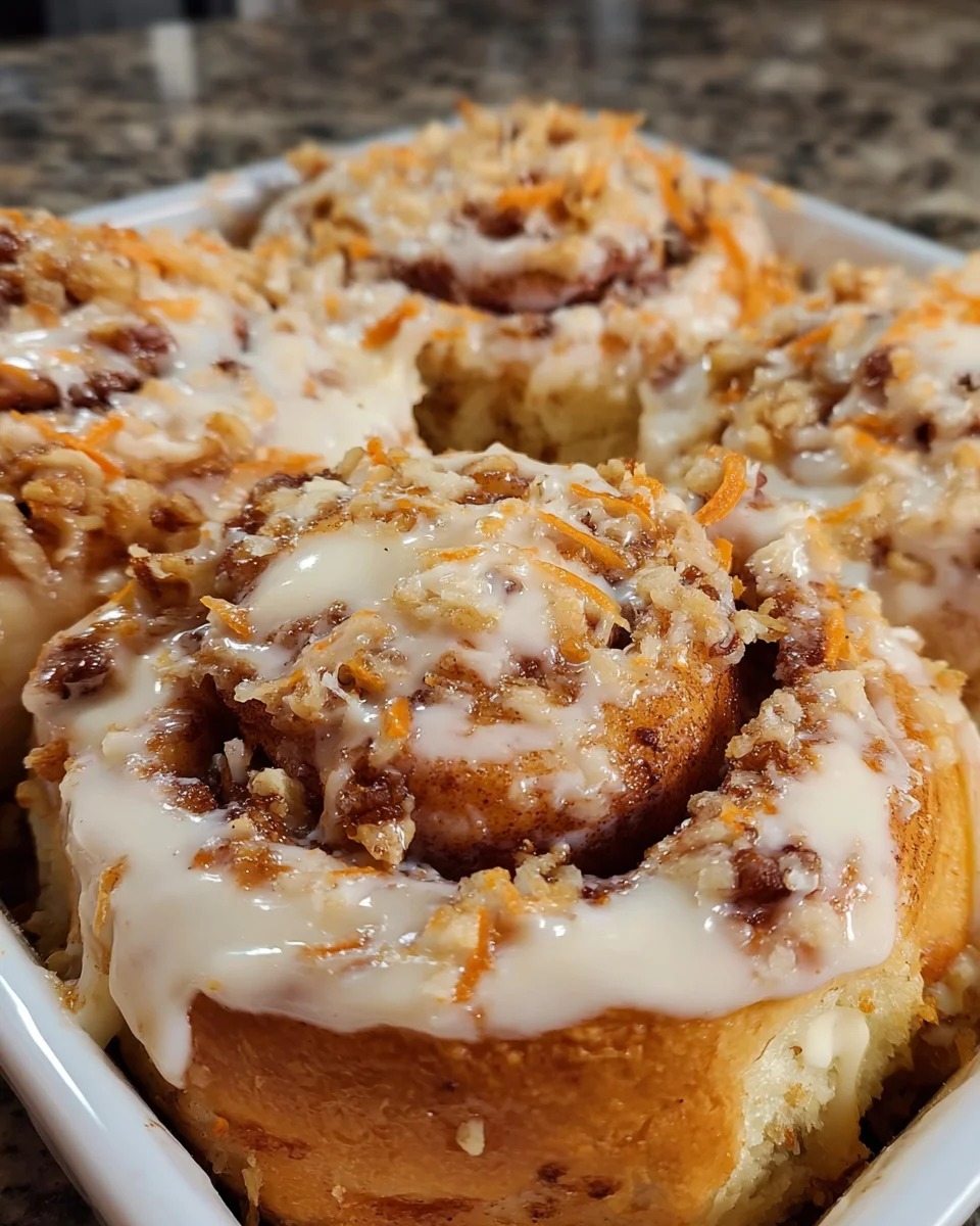 Carrot Cake Cinnamon Rolls