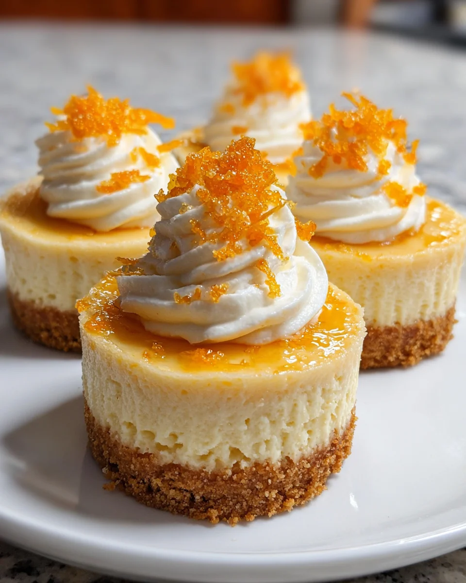 Orange Creamsicle Mini Cheesecakes