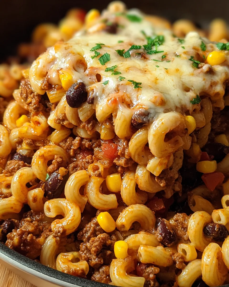 One-Pot Taco Beef Pasta