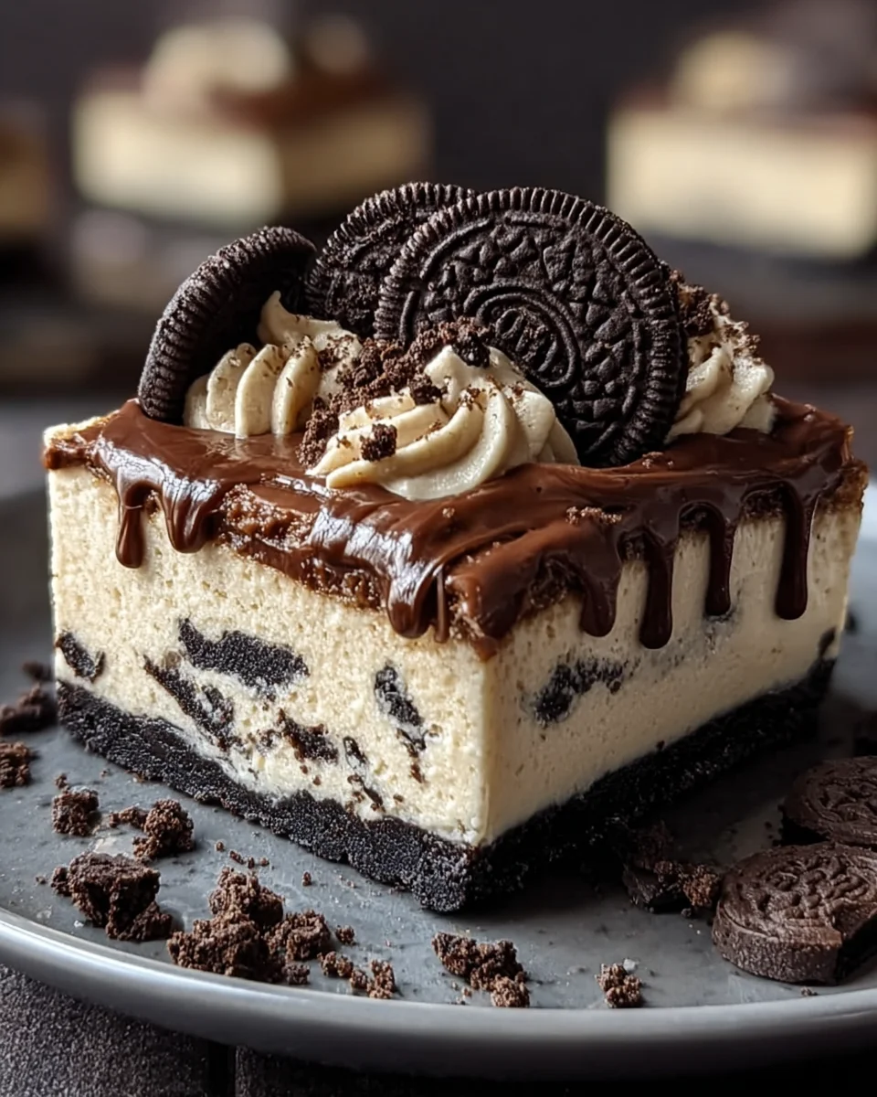 No Bake Oreo Cheesecake Bars