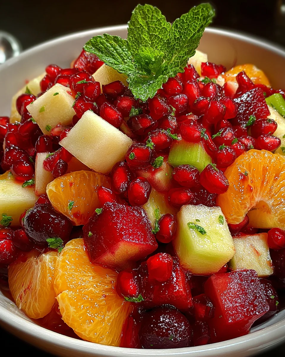 Cranberry Pomegranate Fruit Salad