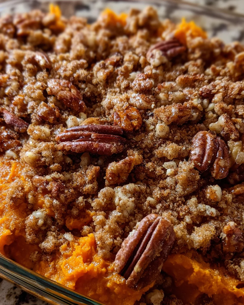 Sweet Potato Cinnamon Crunch Casserole