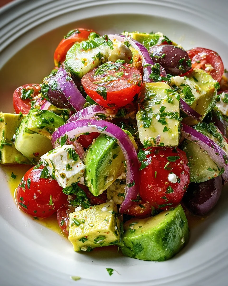 Zesty Mediterranean Avocado Salad