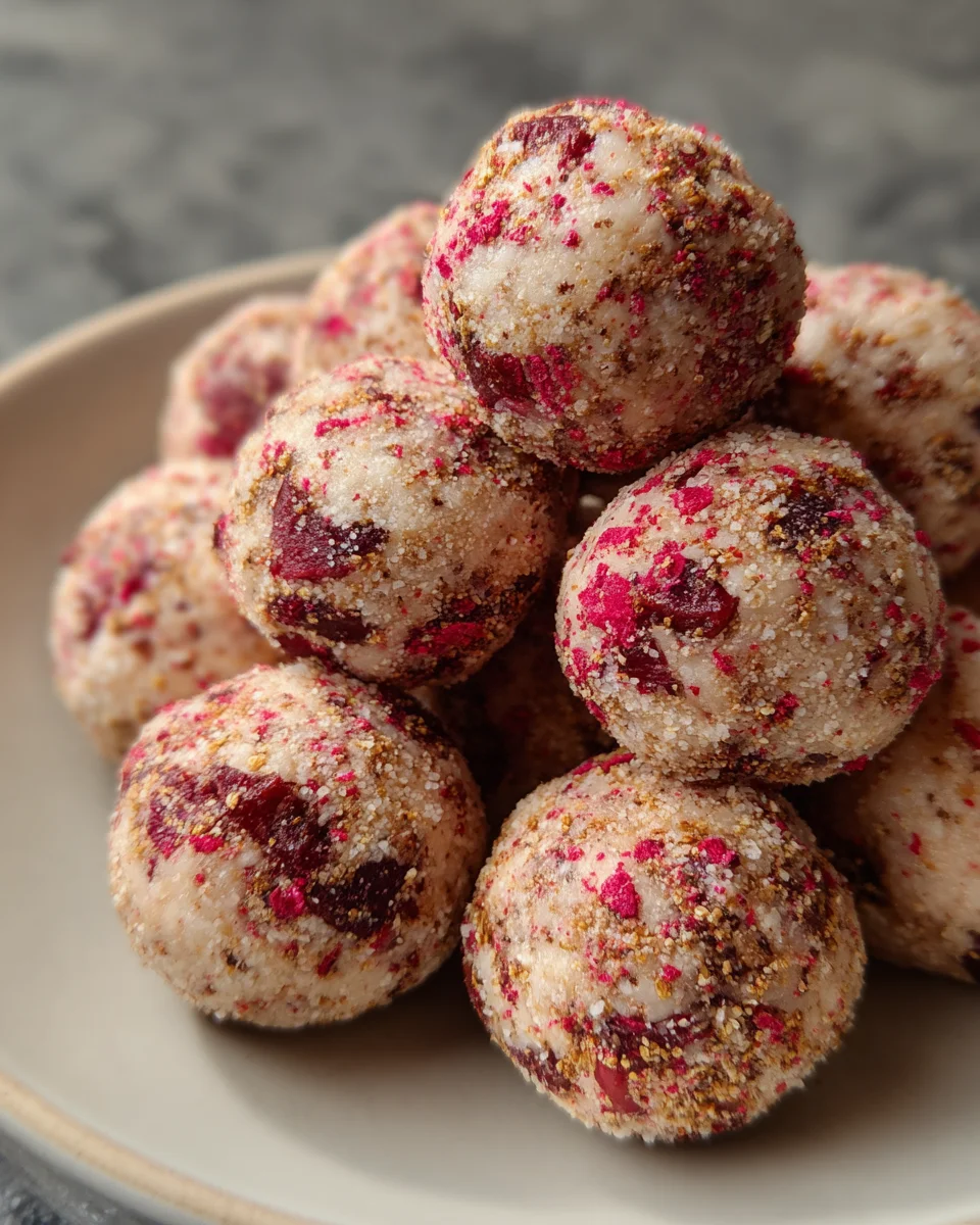Strawberry Cheesecake Protein Balls