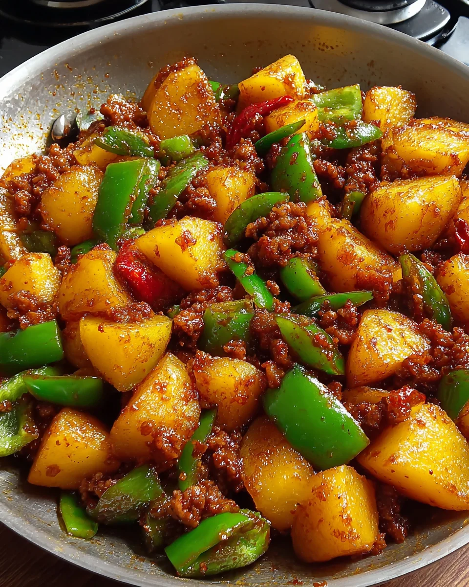 Stir-fried Potatoes Minced Meat