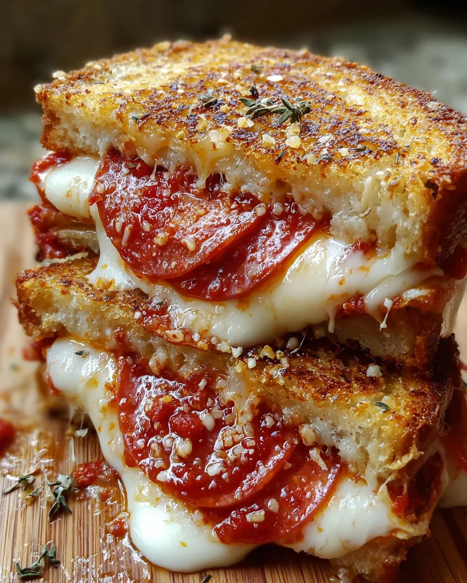 Pizza Grilled Cheese Sandwiches
