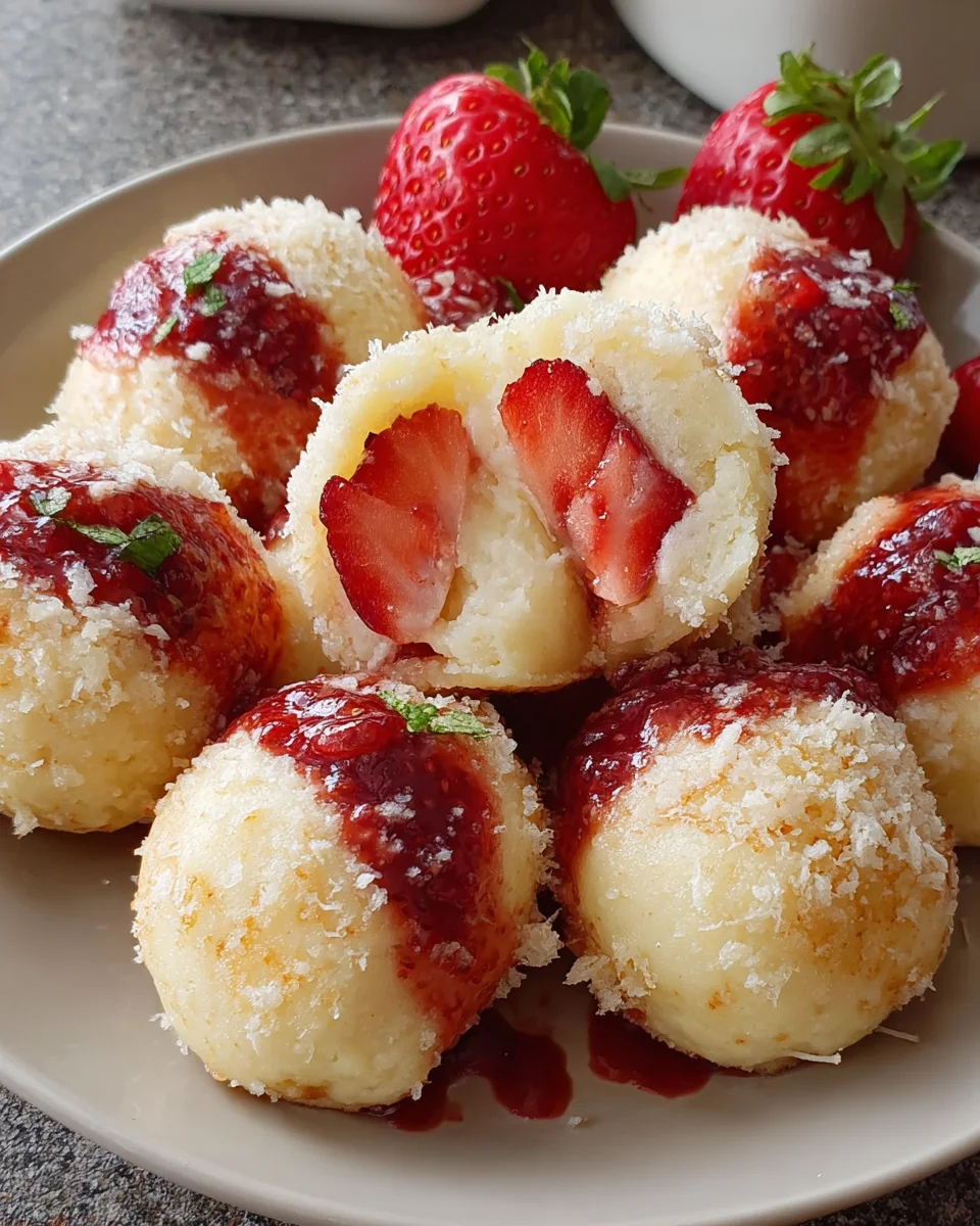 Traditional Polish Strawberry Knedle