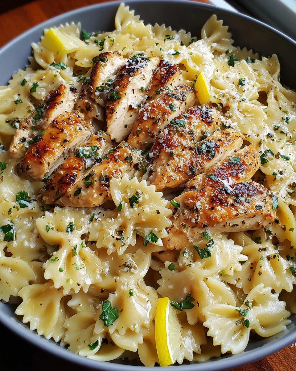 Lemon Garlic Chicken Pasta