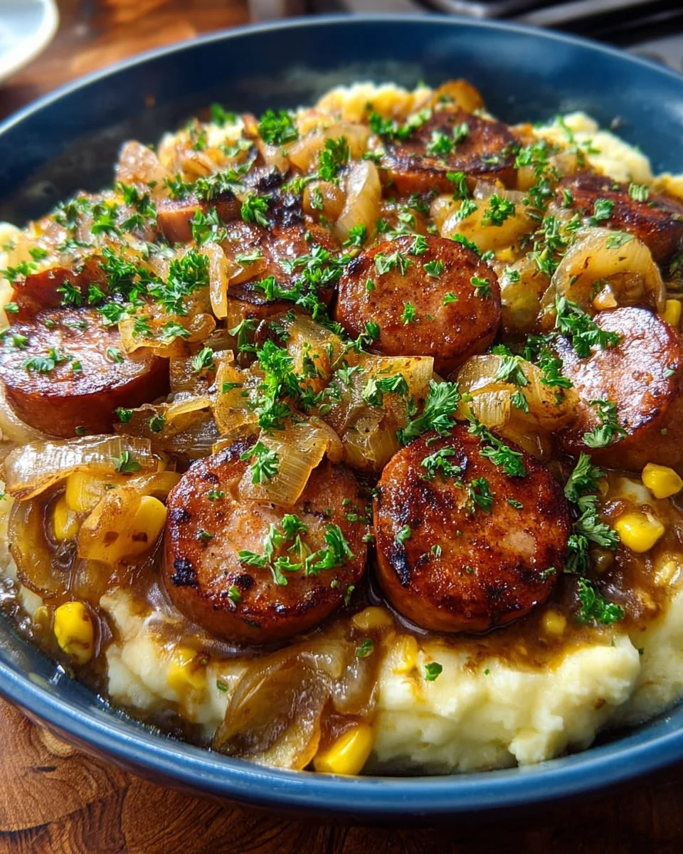 Homestyle Sausage Skillet with Creamy Mash