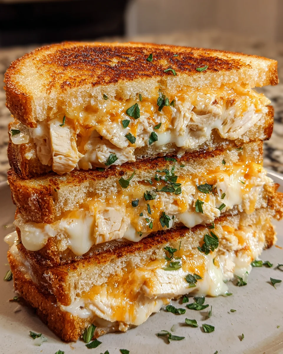 Alfredo Chicken Grilled Cheese
