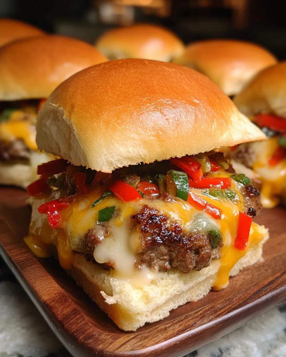 Cheeseburger Sliders with Queso