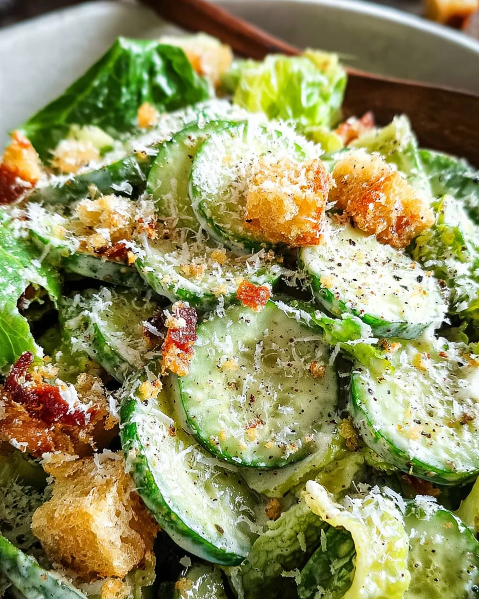 Cucumber Caesar Salad