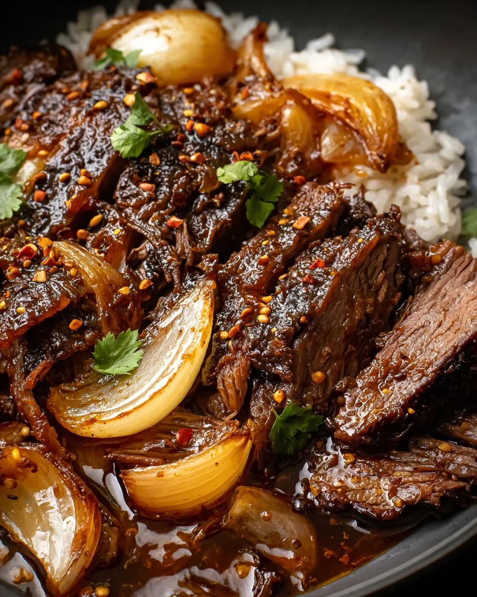 Sweet Savory Caramelized Pulled Beef