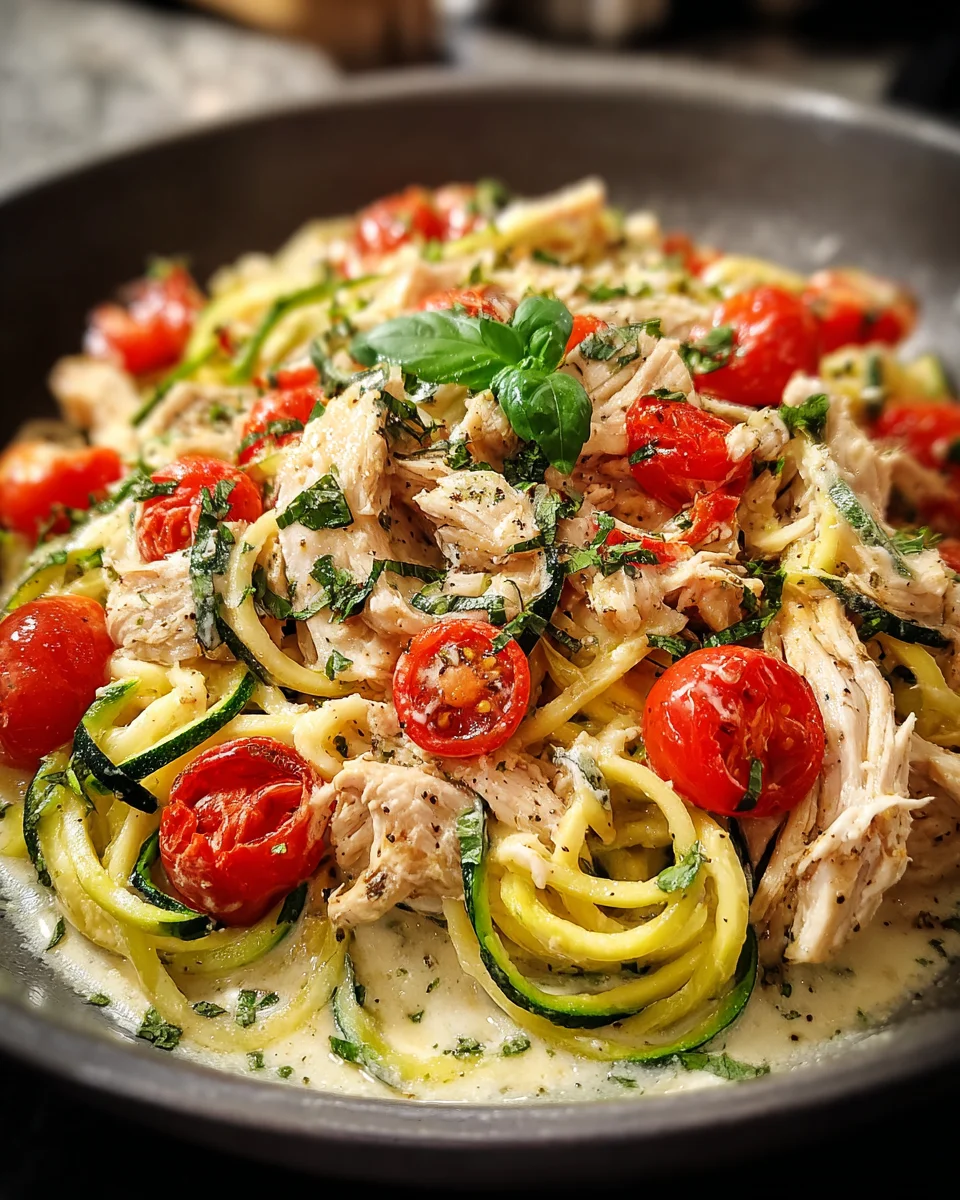 One-Pot Zucchini Noodle Alfredo