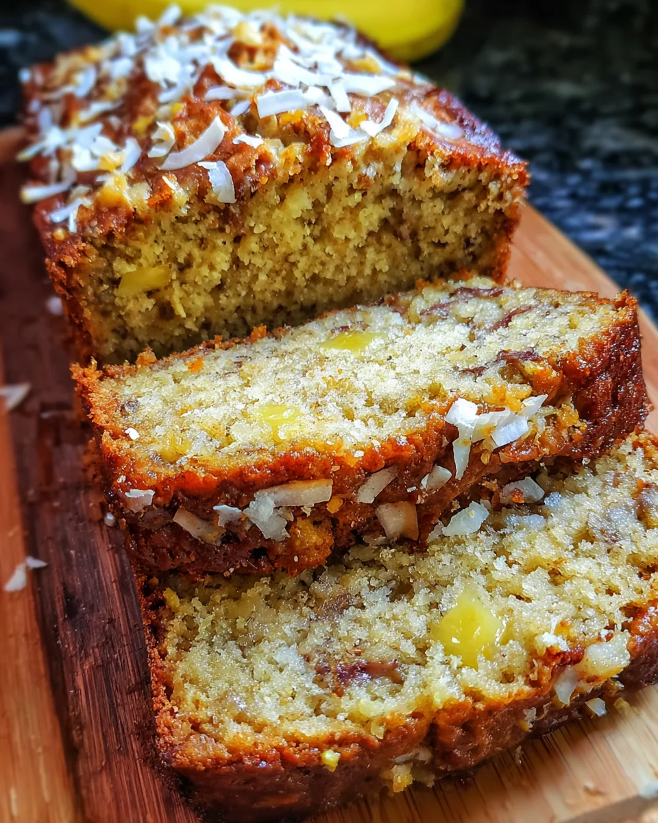 Coconut Pineapple Banana Bread