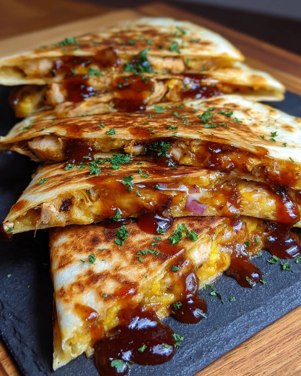 Hot Honey BBQ Chicken Quesadillas