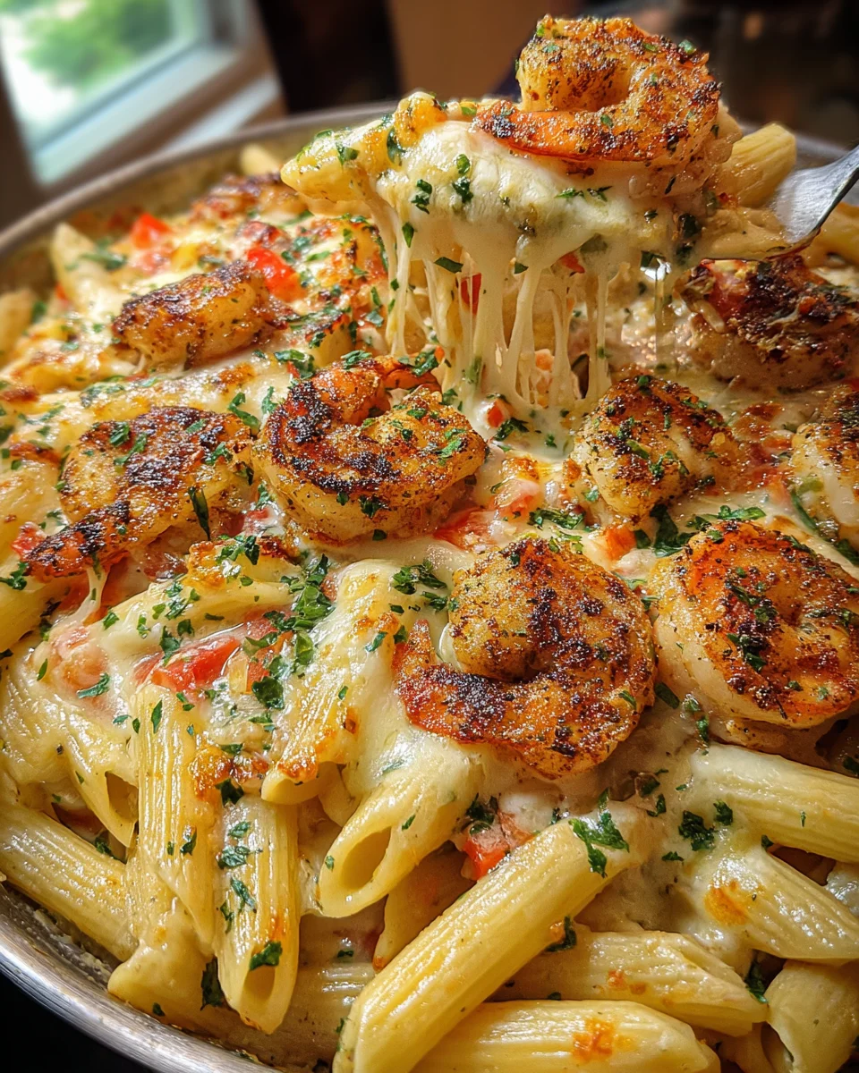 Cajun Shrimp Alfredo Bake