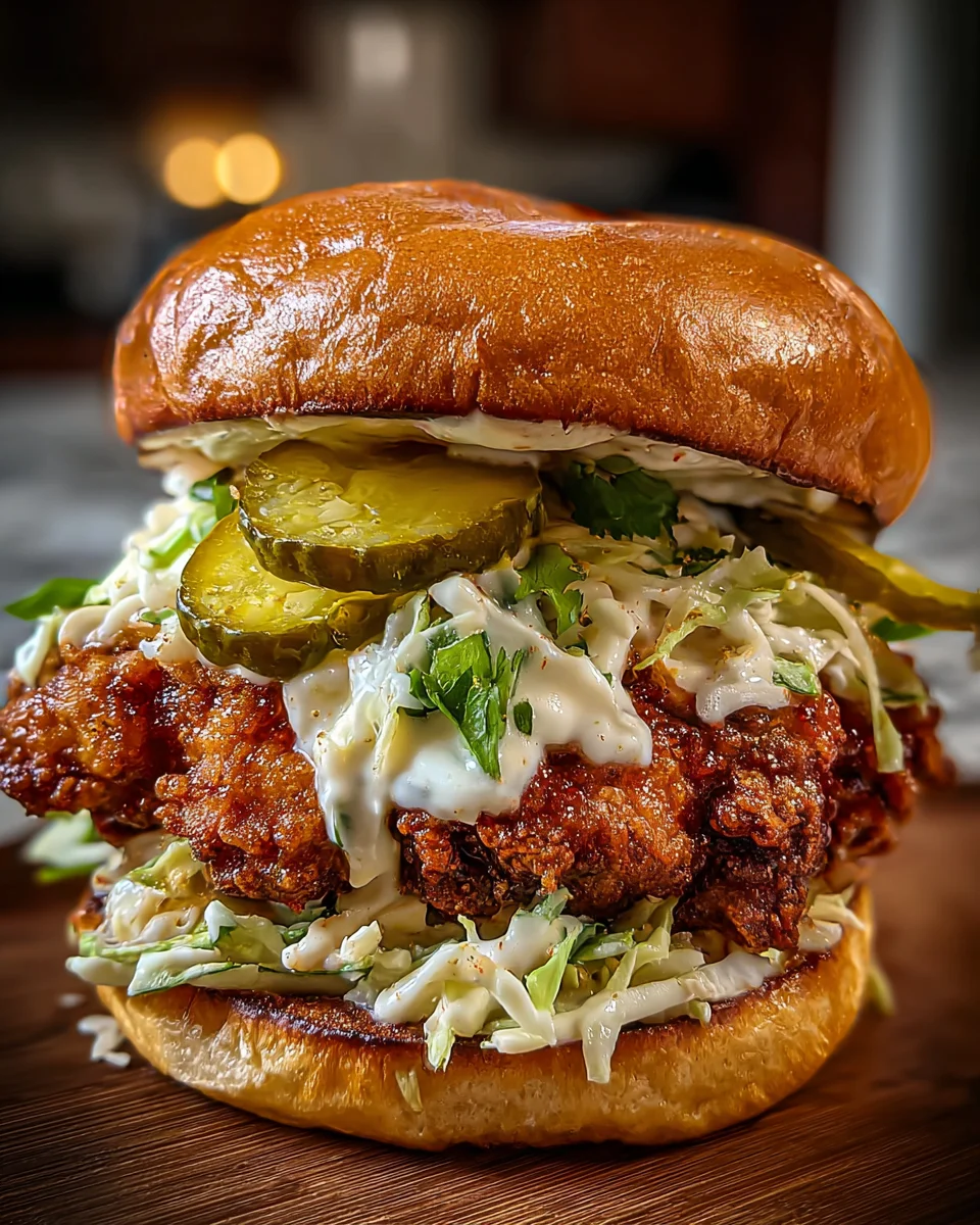 Pickle Brined Fried Chicken Sandwich