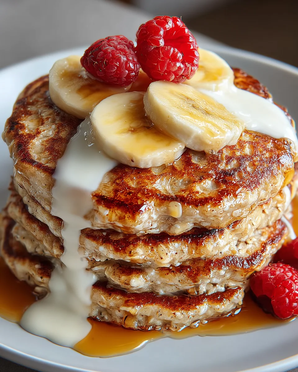 Banana Oat Pancakes Breakfast