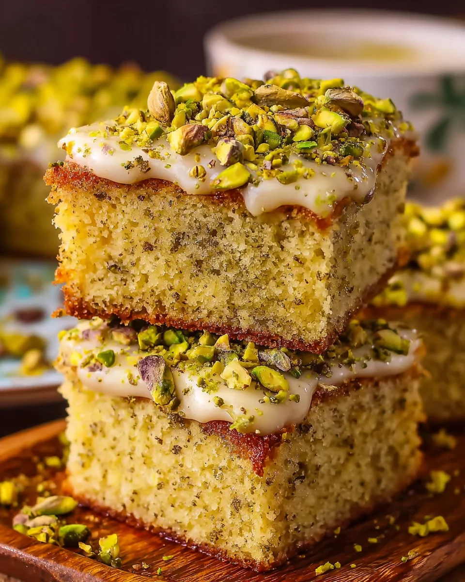 Lemon Pistachio Milk Cake