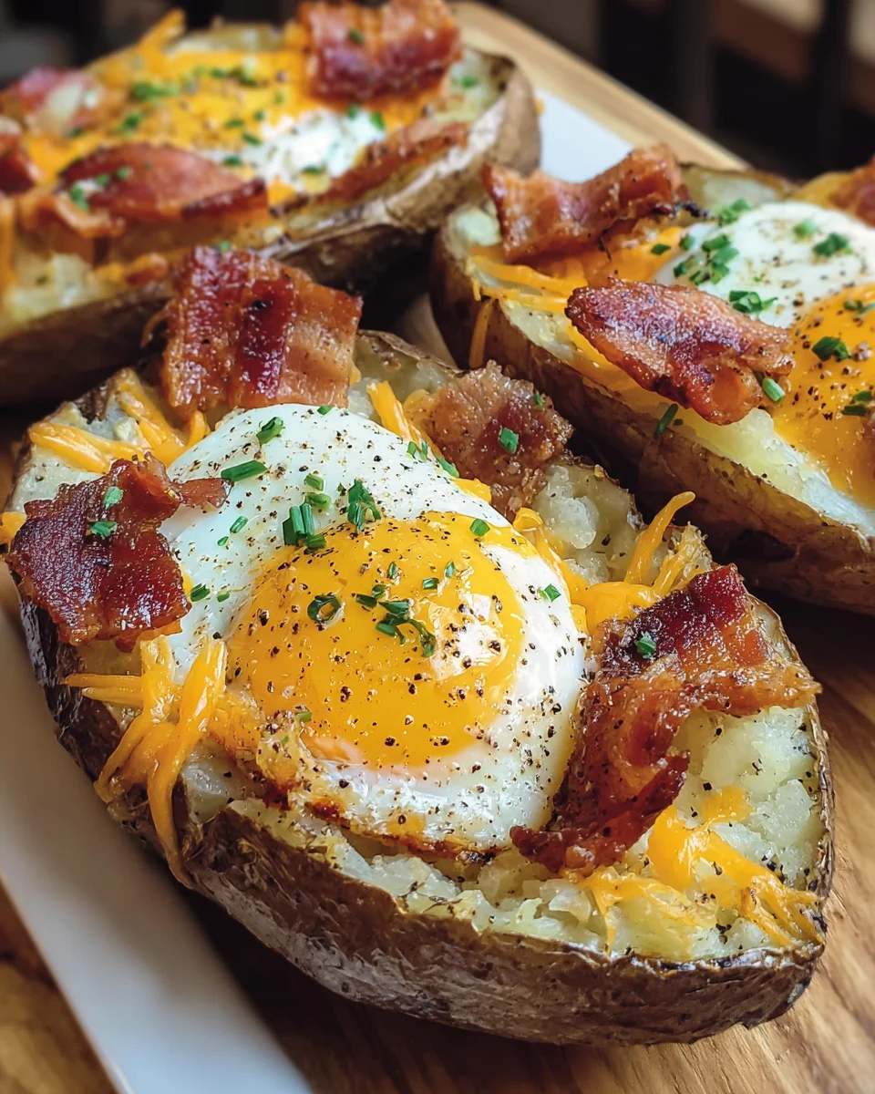 Baked Potatoes Egg Bacon