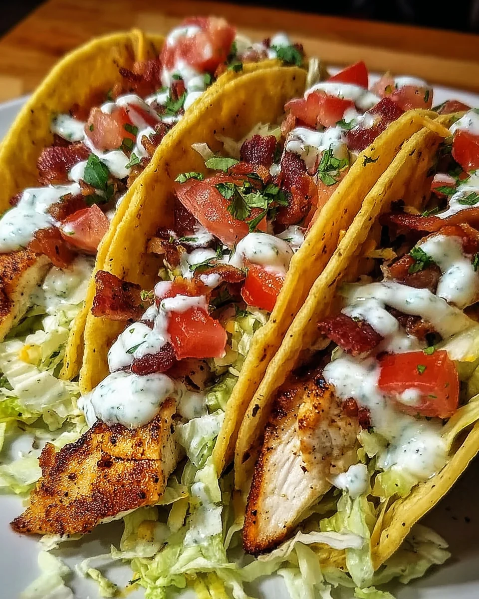 Chicken Bacon Ranch Tacos