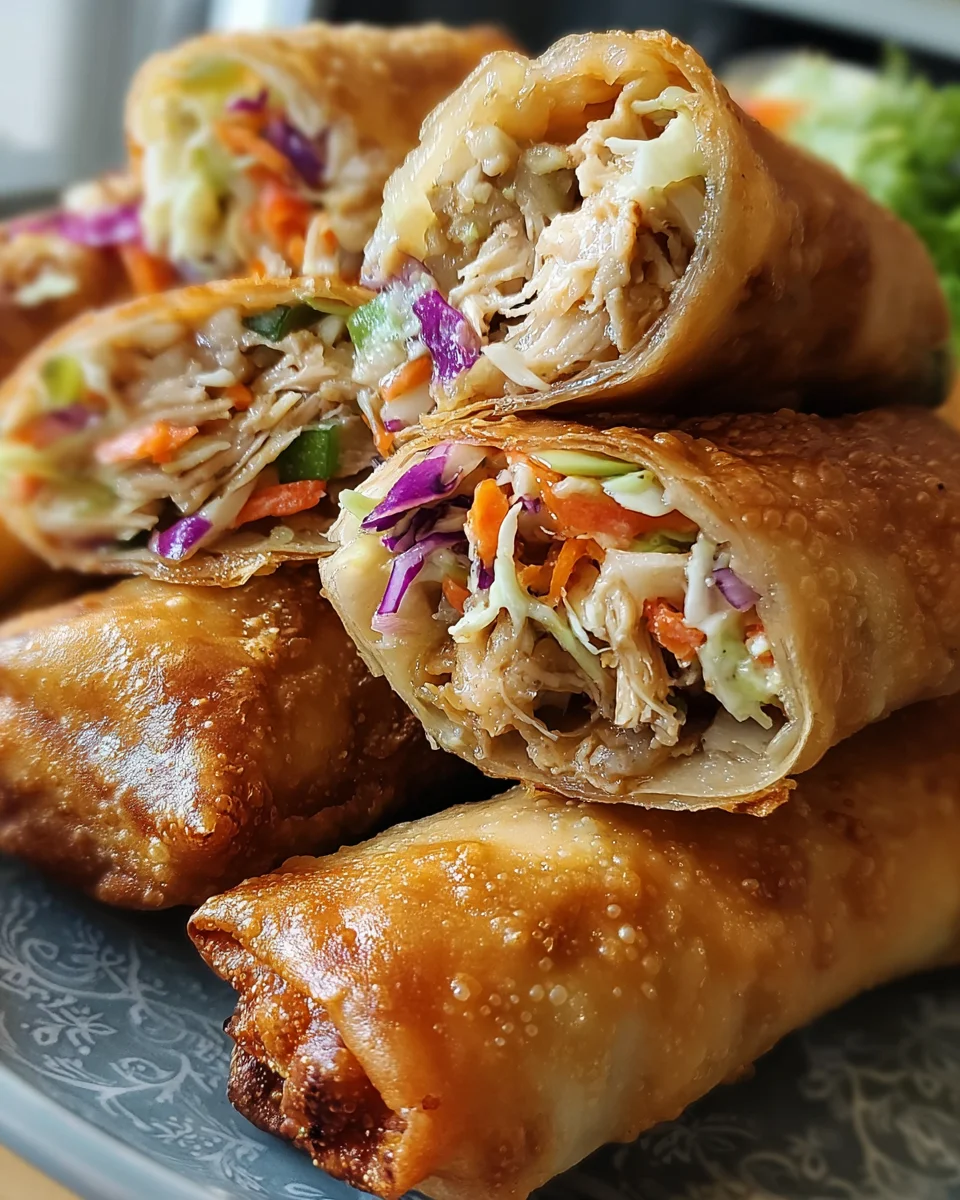 Chicken Coleslaw Egg Rolls