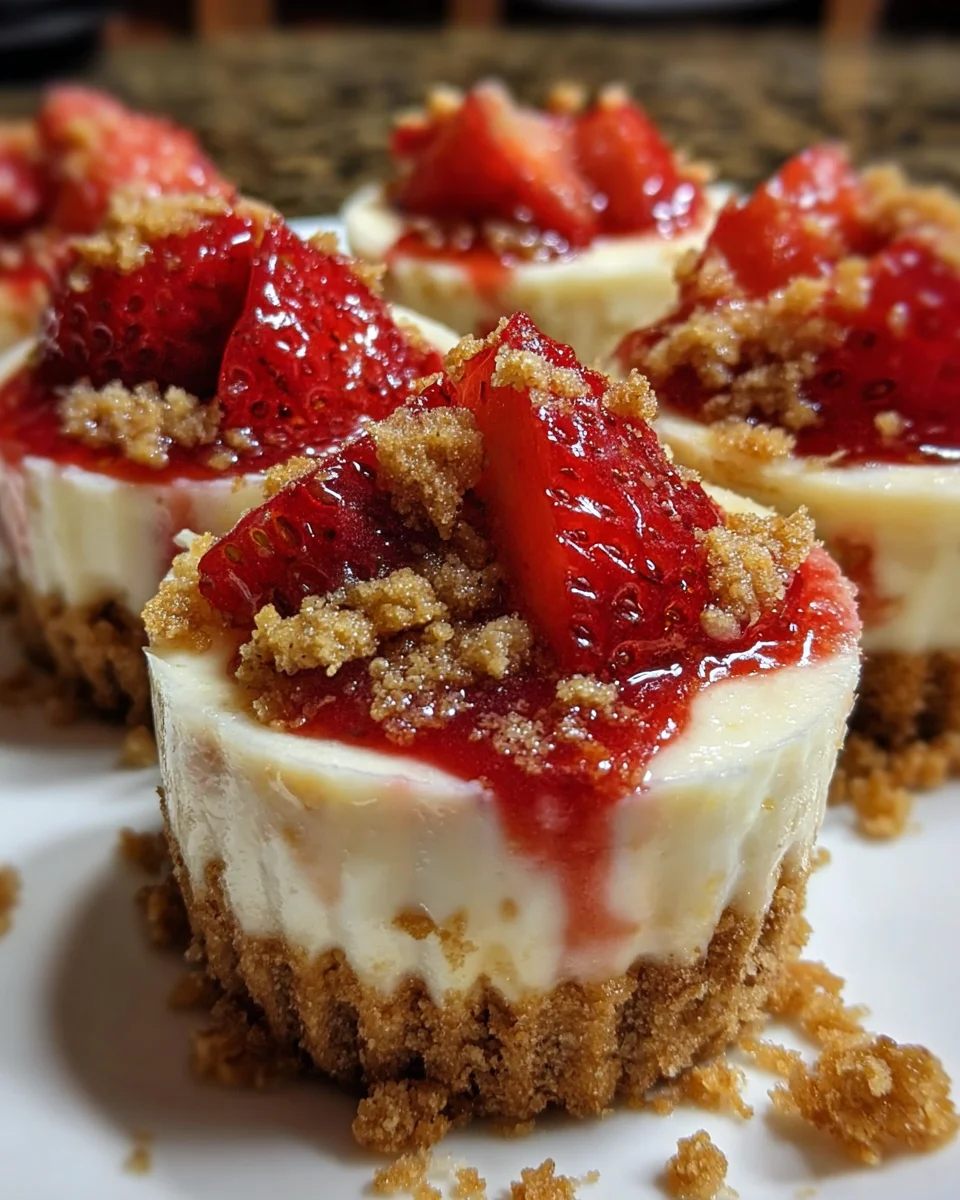Mini Strawberry Crunch Cheesecake