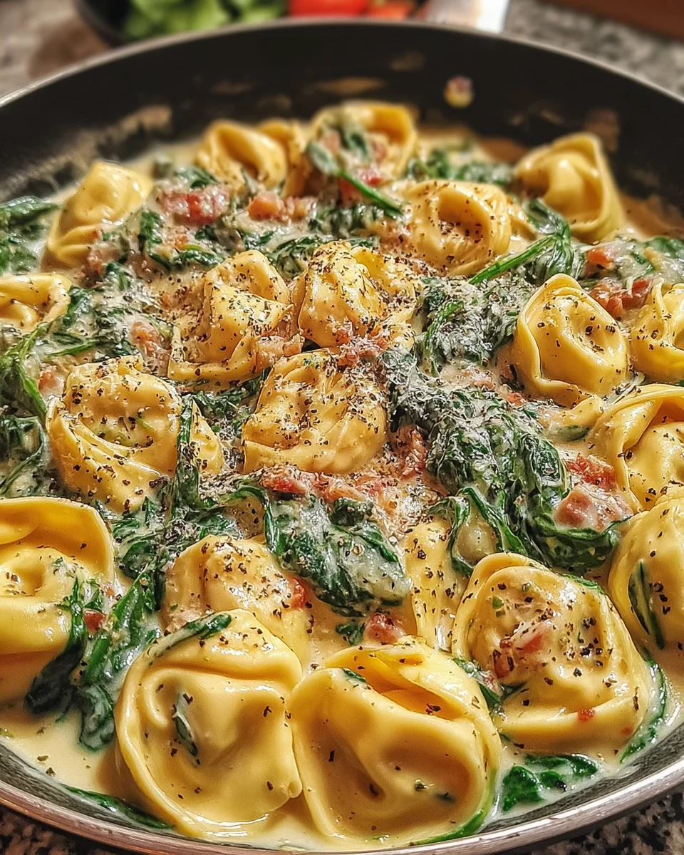 Creamy Tortellini with Spinach