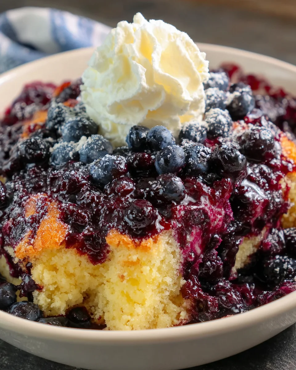 Blueberry Dump Cake Butter